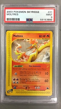 2003 Pokemon Skyridge 21 Moltres PSA 9