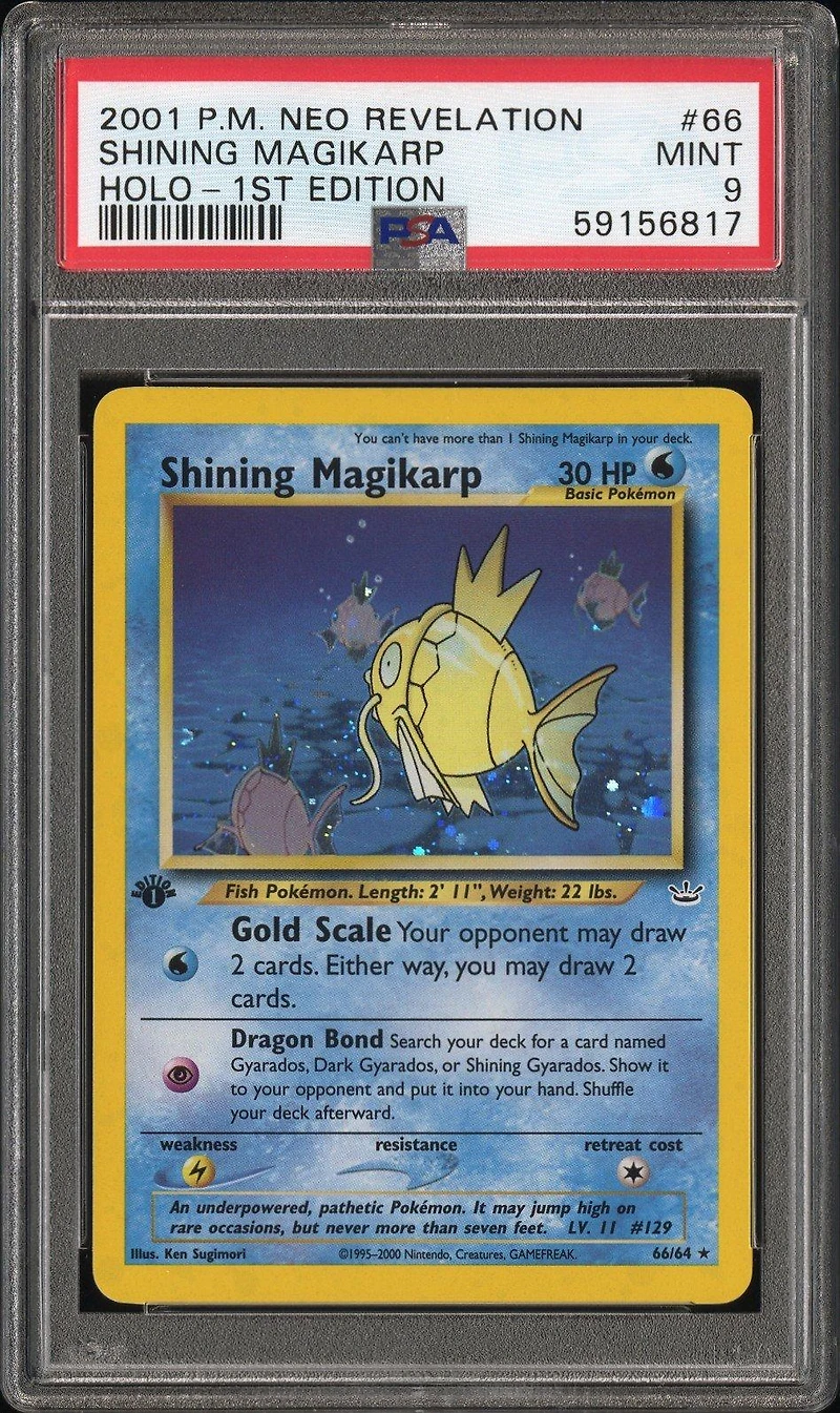 2001 Pokemon Neo Revelation 1st Edition 66 Shining Magikarp-holo PSA