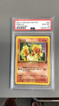 2000 Pokemon Rocket 64 Ponyta PSA
