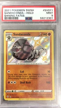2021 Pokemon Sword & Shield Shining Fates Sv071 Sandaconda-holo PSA 9
