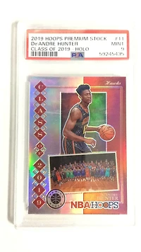 2019 Panini Hoops Premium Stock Class Of 2019 11 De'andre Hunter Holo PSA 9