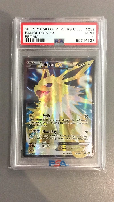 2017 Pokemon Mega Powers Collection Promo 28a Fa/jolteon Ex PSA