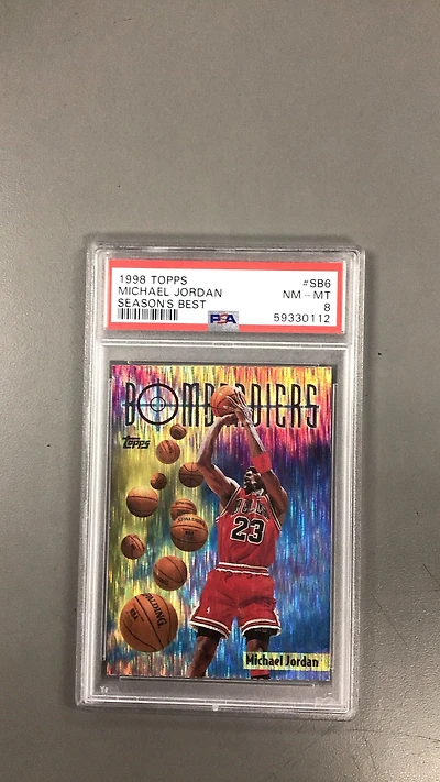 1998 Topps Season's Best Sb6 Michael Jordan PSA 8