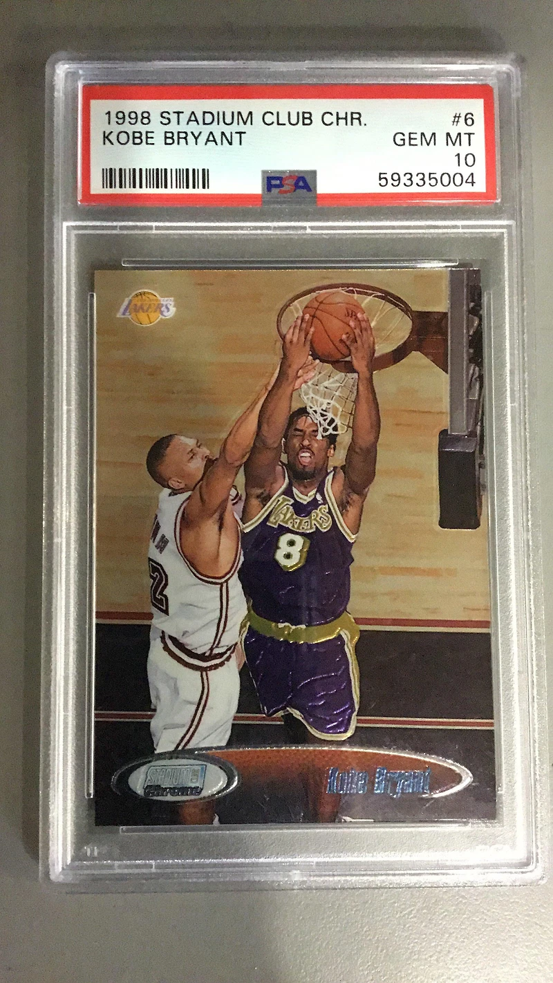1998 Stadium Club Chrome 6 Kobe Bryant PSA 10