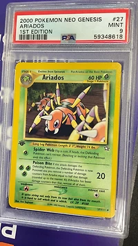 2000 Pokemon Neo Genesis 1st Edition 27 Ariados PSA 9