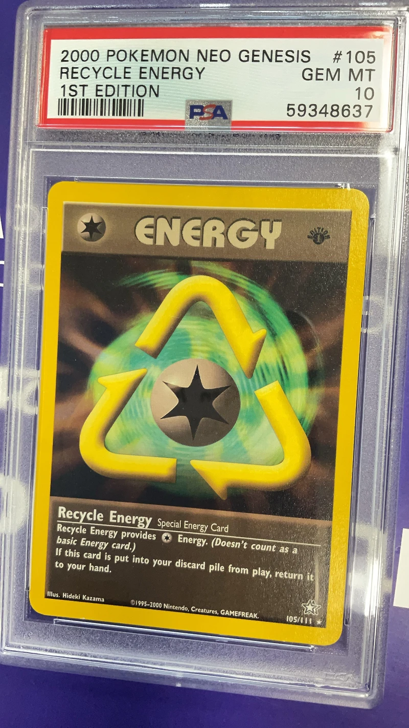 2000 Pokemon Neo Genesis 1st Edition 105 Recycle Energy PSA 10