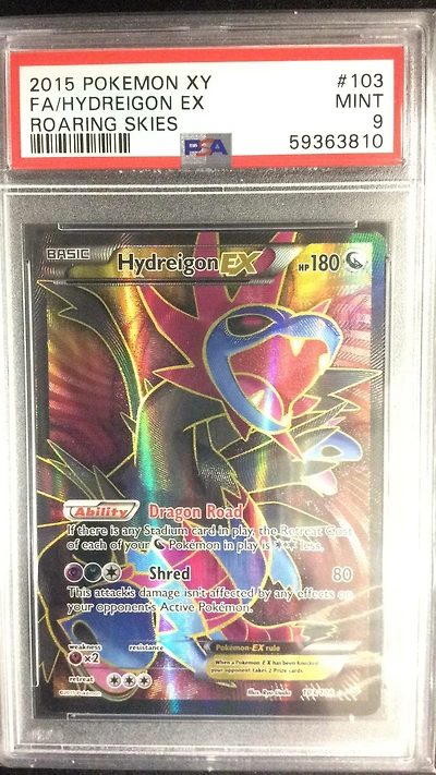 2015 Pokemon Xy Roaring Skies 103 Full Art/hydreigon Ex PSA 9