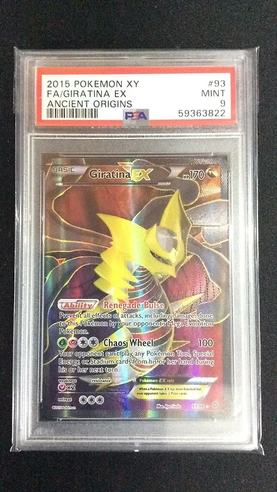 2015 Pokemon Xy Ancient Origins 93 Fa/giratina Ex PSA 9
