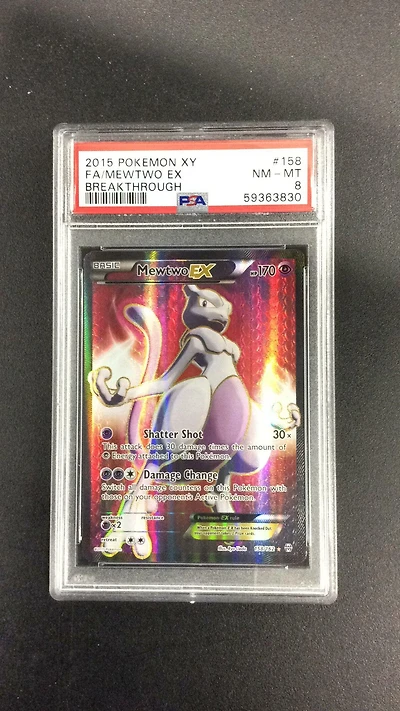2015 Pokemon Xy Breakthrough 158 Full Art/mewtwo Ex PSA