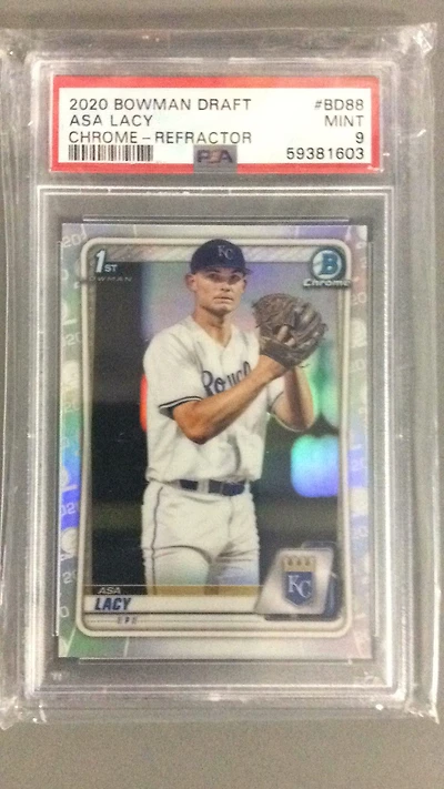2020 Bowman Draft Bd88 Asa Lacy Chrome-refractor PSA 9