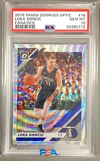 2019 Panini Donruss Optic 16 Luka Doncic Fanatics PSA 10