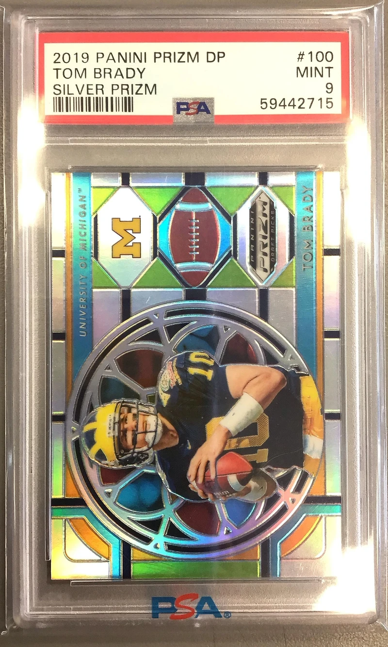 2019 Panini Prizm Draft Picks 100 Tom Brady Silver Prizm PSA