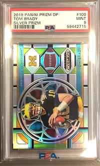 2019 Panini Prizm Draft Picks 100 Tom Brady Silver Prizm PSA