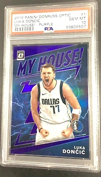 2019 Panini Donruss Optic My House! 1 Luka Doncic Purple PSA 10