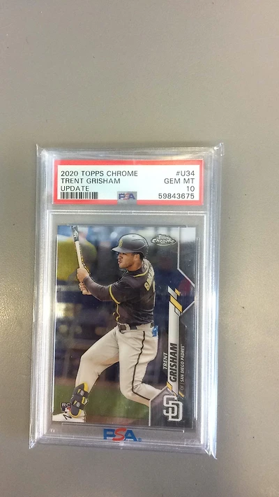 2020 Topps Chrome Update U34 Trent Grisham PSA