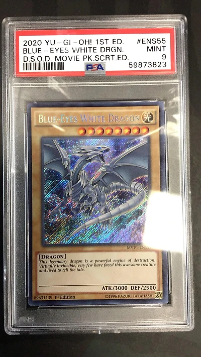 2020 Yu-gi-oh! The Dark Side Of Dimensions Movie Pack Secret Edition Ens55 Blue-eyes White Dragon 1st Edition PSA