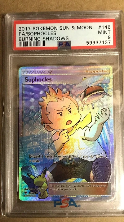2017 Pokemon Sun & Moon Burning Shadows 146 Full Art/sophocles PSA