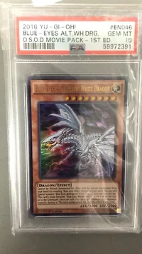 2016 Yu-gi-oh! The Dark Side Of Dimensions Movie Pack En046 Blue-eyes Alternative White Dragon 1st Edition PSA 10