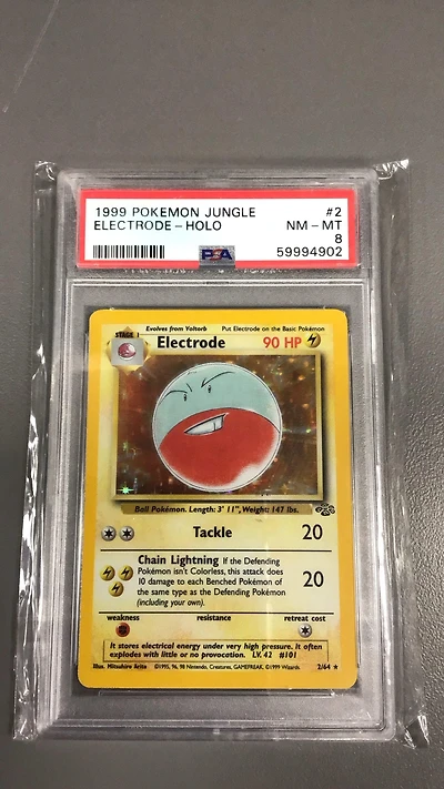 1999 Pokemon Jungle 2 Electrode-holo PSA 8