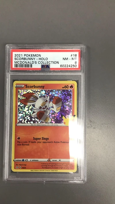 2021 Pokemon Mcdonald's Collection 16 Scorbunny-holo PSA