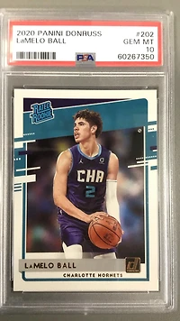 2020 Panini Donruss 202 Lamelo Ball PSA 10