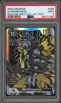 2020 Digimon Release Special Booster Ver.1.0 065 Wargreymon Alternate Art PSA 9