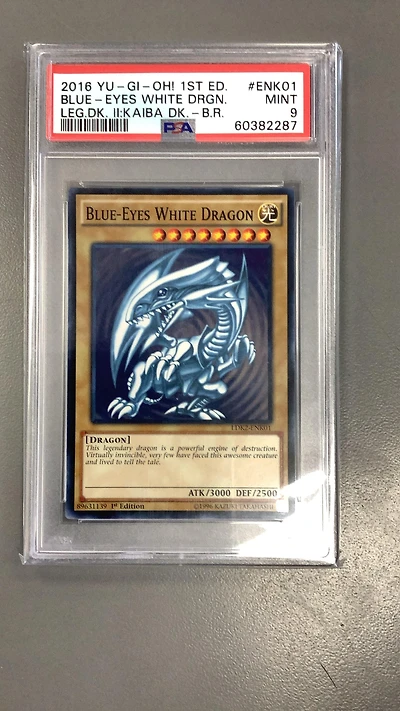 2016 Yu-gi-oh! Legendary Deck Ii Enk01 Blue-eyes White Dragon Kaiba Deck-1st Edition-blue Ripple PSA 9