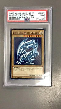 2016 Yu-gi-oh! Legendary Deck Ii Enk01 Blue-eyes White Dragon Kaiba Deck-1st Edition-blue Ripple PSA 9