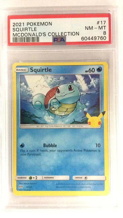 2021 Pokemon Mcdonald's Collection 17 Squirtle PSA