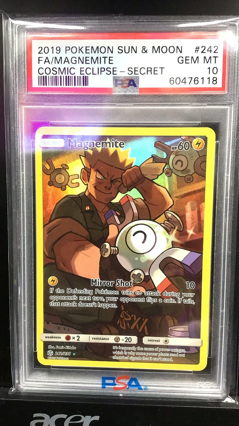 2019 Pokemon Sun & Moon Cosmic Eclipse 242 Fa/magnemite PSA 10
