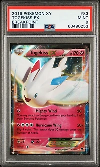 2016 Pokemon Xy Breakpoint 83 Togekiss Ex PSA 9
