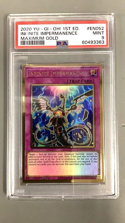2020 Yu-gi-oh! Maximum Gold En052 Infinite Impermanence 1st Edition PSA 9
