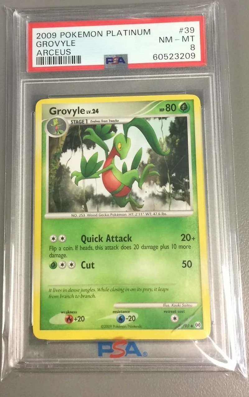 2009 Pokemon Platinum Arceus 39 Grovyle PSA 8