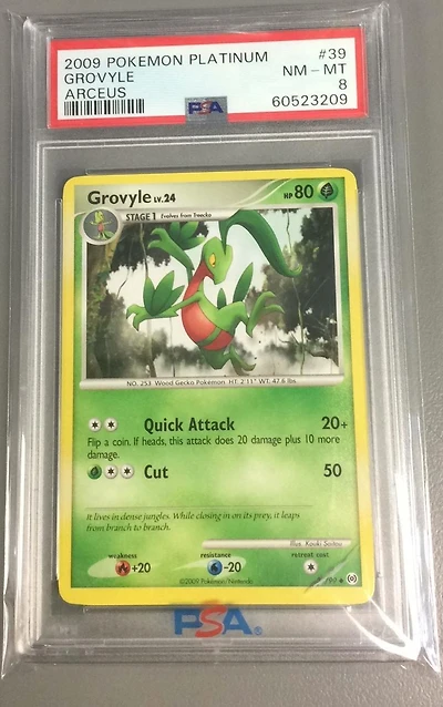 2009 Pokemon Platinum Arceus 39 Grovyle PSA 8