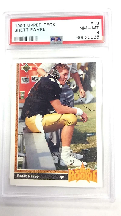 1991 Upper Deck 13 Brett Favre PSA 8
