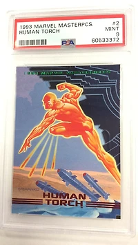 1993 Marvel Masterpieces 2 Human Torch PSA 9