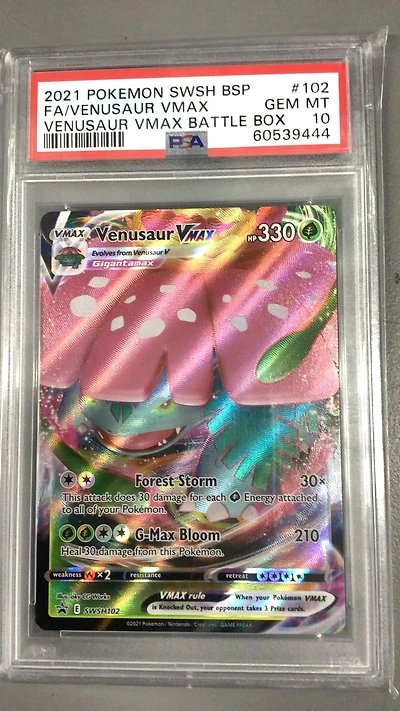 2021 Pokemon Swsh Black Star Promo 102 Fa/venusaur Vmax PSA