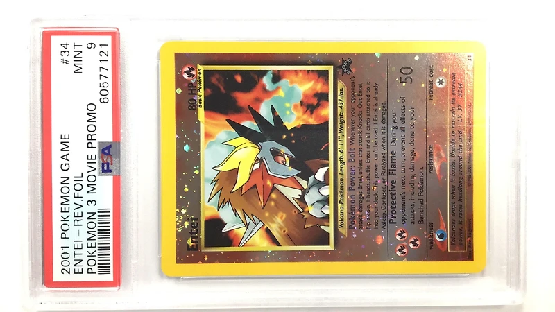 2001 Pokemon Game Movie 34 Entei PSA