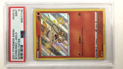 2021 Pokemon Sword & Shield Shining Fates Sv015 Scorbunny-holo PSA 9