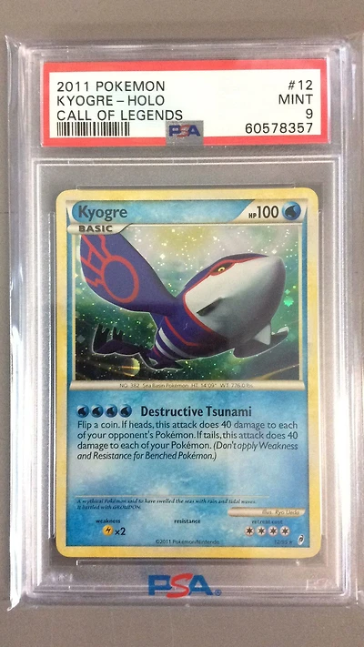 2011 Pokemon Call Of Legends 12 Kyogre-holo PSA