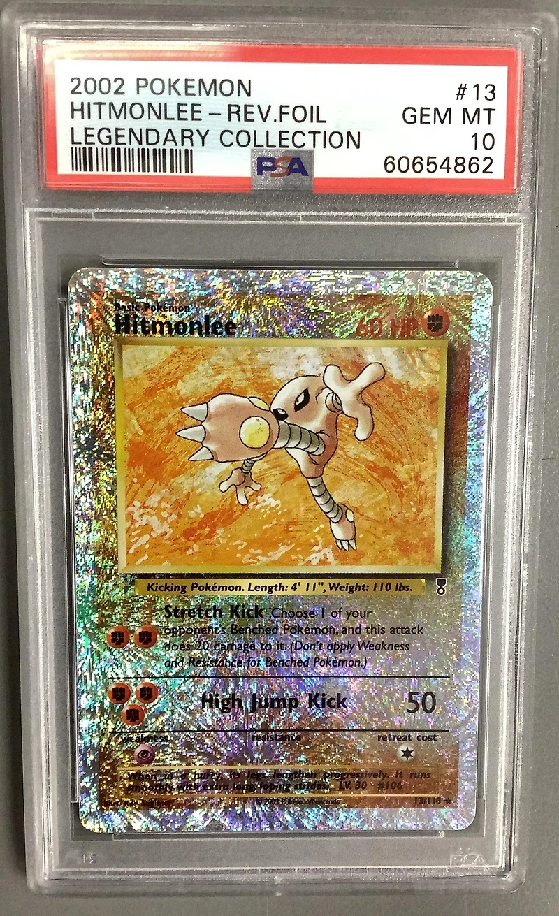 2002 Pokemon Legendary Collection 13 Hitmonlee-reverse Foil PSA