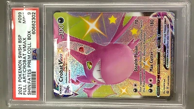 2021 Pokemon Swsh Black Star Promo 099 Fa/crobat Vmax PSA 9