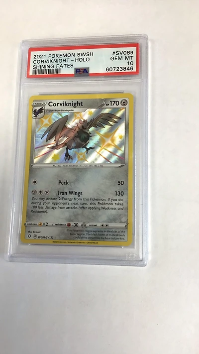 2021 Pokemon Sword & Shield Shining Fates Sv089 Corviknight-holo PSA