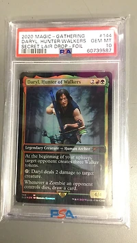 2020 Magic The Gathering Secret Lair Drop 144 Daryl, Hunter Of Walkers Foil PSA 10