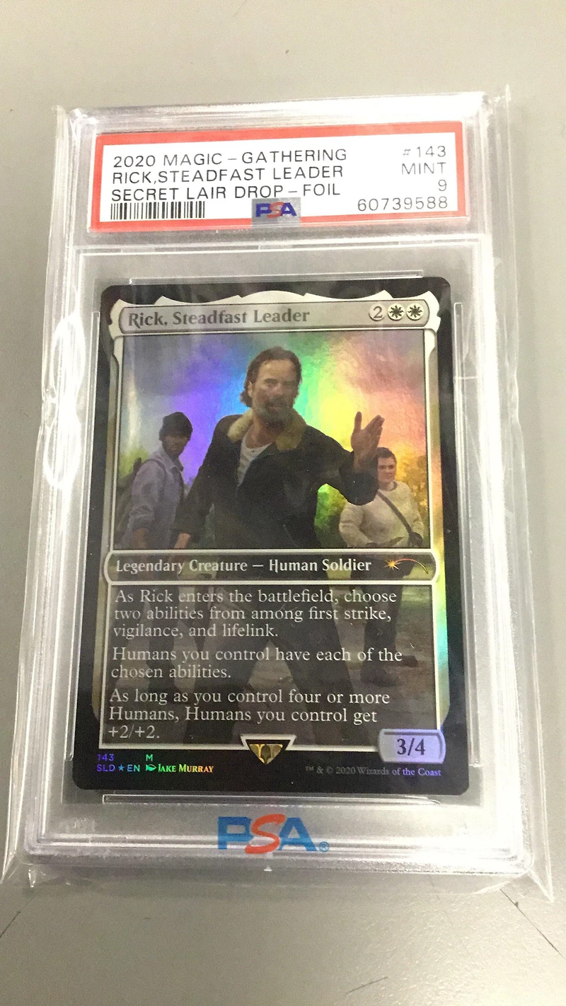 2020 Magic The Gathering Secret Lair Drop 143 Rick, Steadfast Leader Foil PSA 9