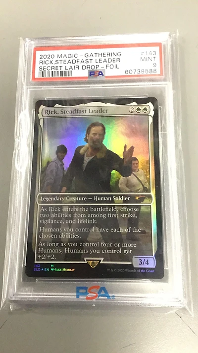 2020 Magic The Gathering Secret Lair Drop 143 Rick, Steadfast Leader Foil PSA 9