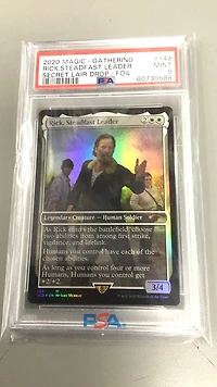 2020 Magic The Gathering Secret Lair Drop 143 Rick, Steadfast Leader Foil PSA 9