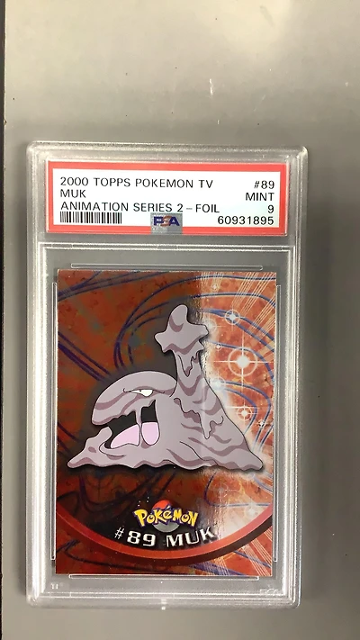 2000 Topps Pokemon Tv Animation Series 2 89 Muk Foil PSA 9