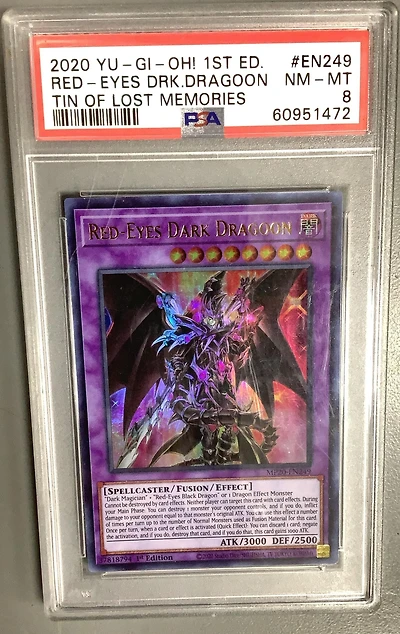 2020 Yu-gi-oh! Tin Of Lost Memories En249 Red-eyes Dark Dragoon 1st Edition PSA 8