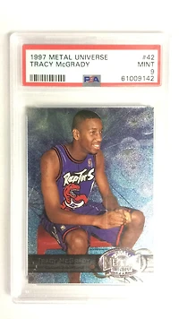 1997 Metal Universe 42 Tracy Mcgrady PSA 9